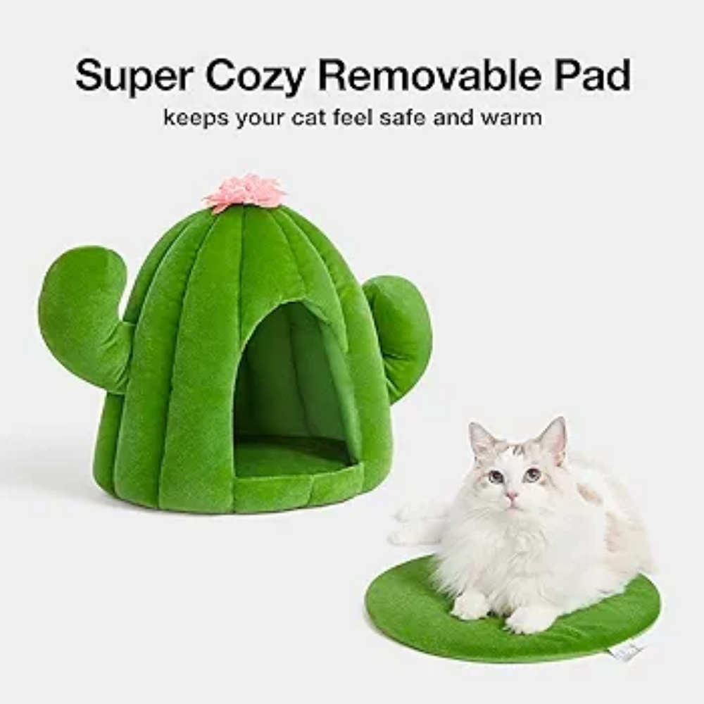VETRESKA Cat Beds for Indoor Cats - Large Cat Cave Small Pet Dog House Cute Hide